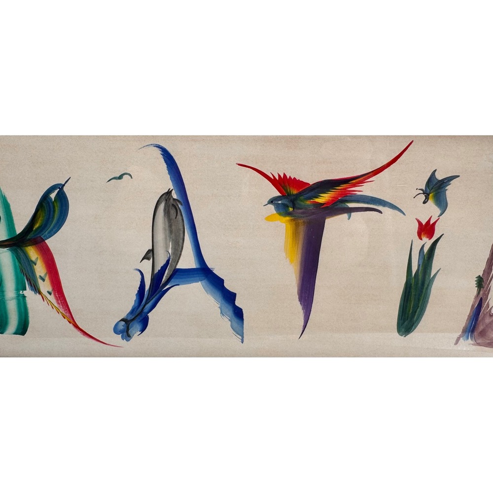 OrigDanny King Watercolor "KATIE" Personalized Name Art Framed Signed Folk Art - Picture 6 of 14